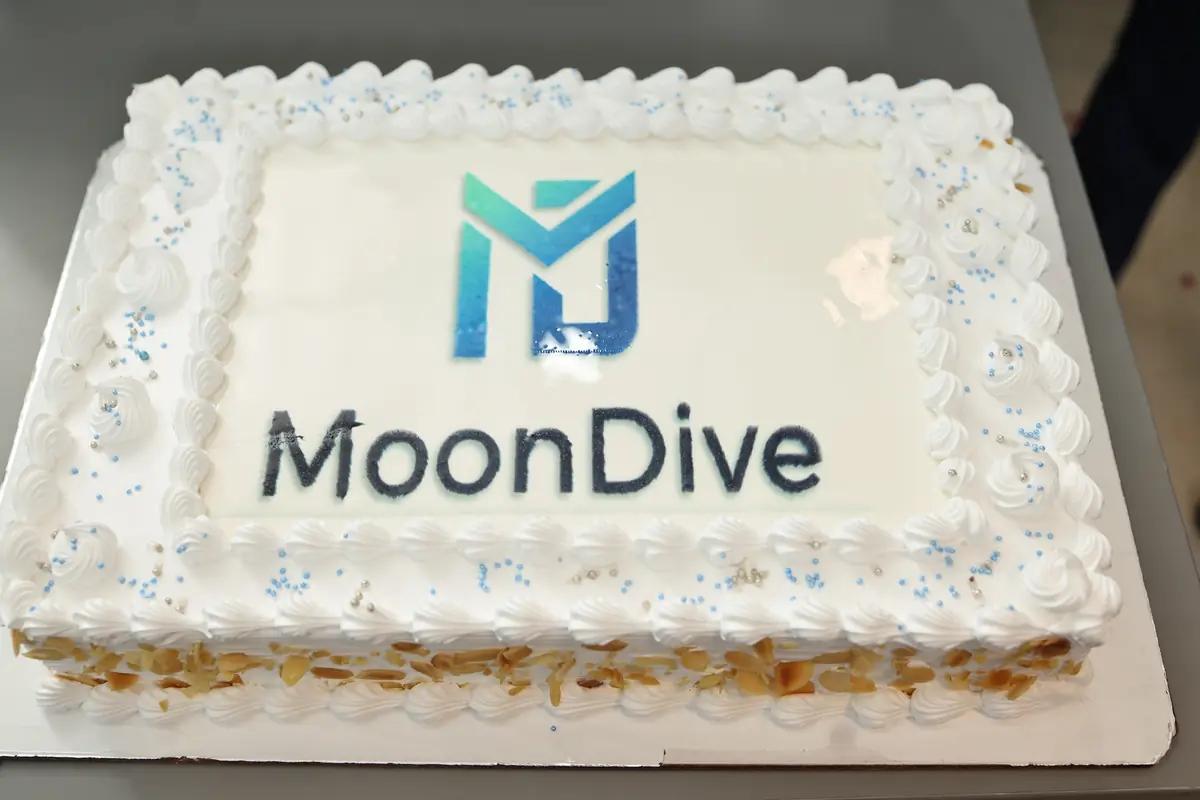 A MoonDive cake for a team celebration
