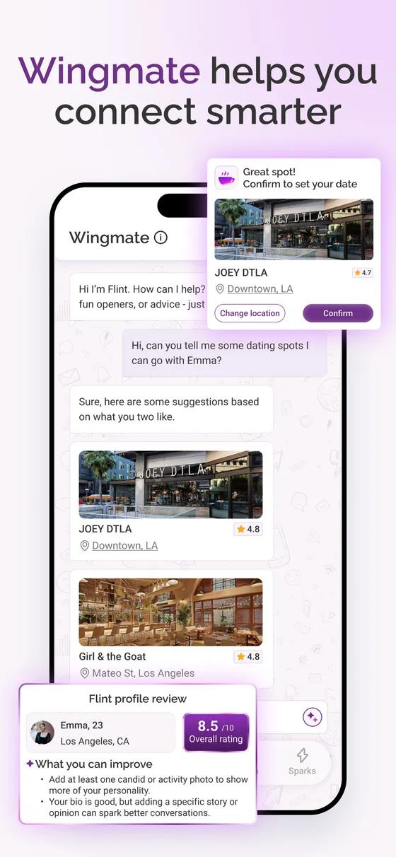 Flint App Store screenshot: Wingmate AI